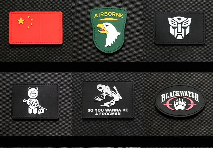 Magical badge outdoor bagpack national flag badge army fans strap PVC shoulder badge UD16602 